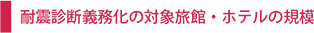 耐震診断義務化の対象旅館・ホテルの規模